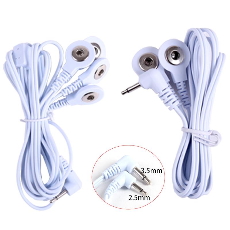 2 Way+4-Way Machine Massager Button Cable Electrode Electrode PadsStandard Connection Massage for TENS Unit Lead Wires Cables
