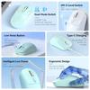 Bluetooth 5.4 Mouse 2.4G Wireless Mouse Dual Mode Gaming Mouse 1600 DPI Slient Mouse Rechargeable Ergonomic Mice for PC Laptop Macbook Pro