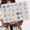 50 Silver Blue Ocean Ins Graffiti Stickers Decorate Guitar Notebook Suitcase DIY Waterproof Stickers