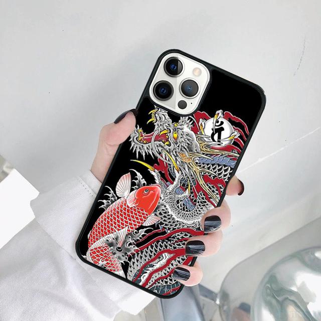 

Ancient Japanese Dragon Phone Case Cover For iPhone 17 Air 15 Pro MAX 16 Plus 14 12 11 13 coque iPhone 13