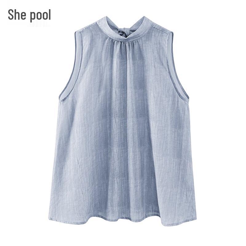 

French Style Sleeveless Blouse L