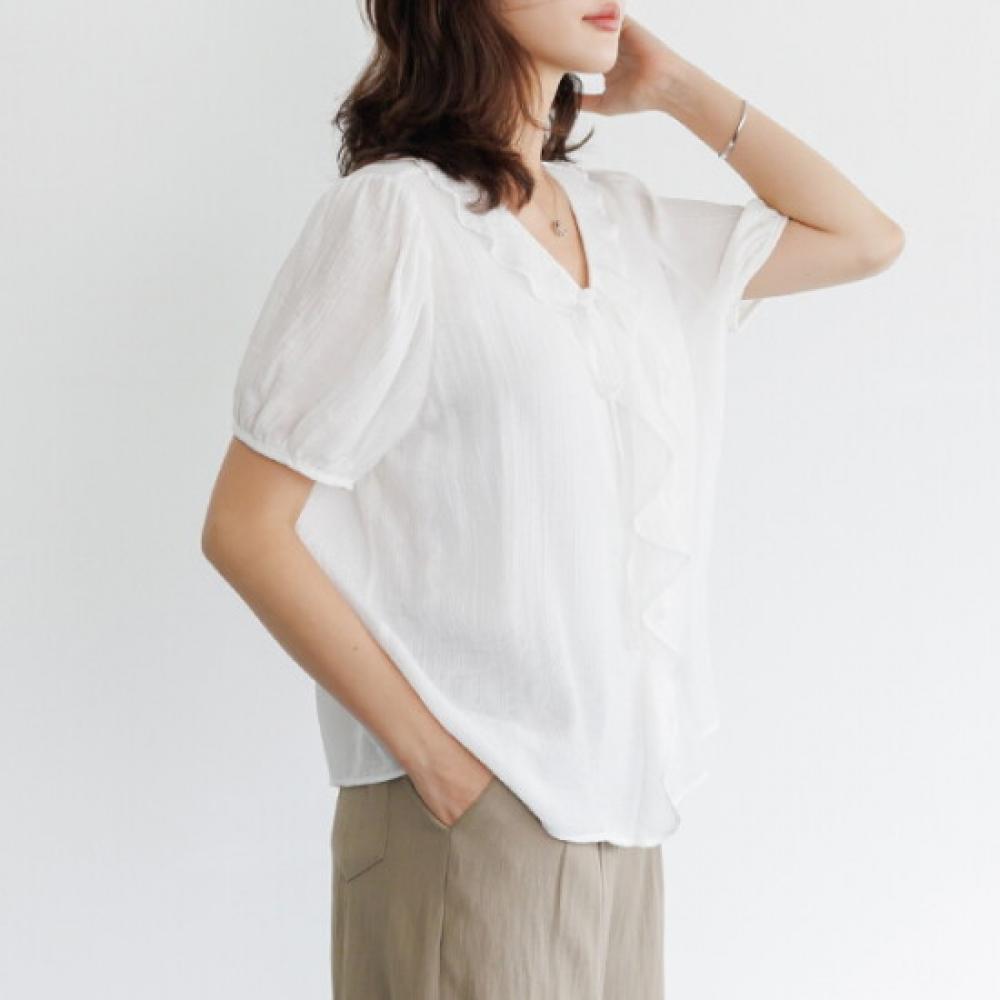 Dedra Women S Hobin Ruffle blouSe Summer Tbf3337