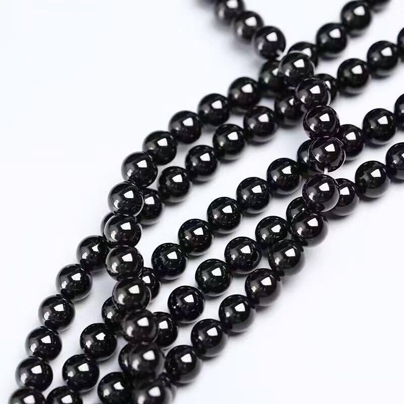 Natural Black Agate & 7A Red Agate Loose Beads for DIY Jewelry and Hand Stringing