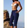 CHARMLEAKS Womens Swim Capri Pants - Capri Swim Leggings for Women