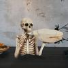 1 szt. Taca w kształcie czaszki z żywicy Ozdoba Dekoracyjna - Wszechstronna Dekoracja Halloweenowa Wewnątrz/Na Zewnątrz, Kreatywny Akcent do Pokoju, Idealny Prezent Świąteczny