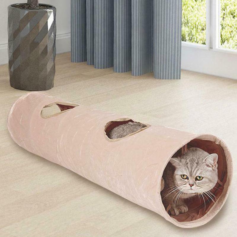 Collapsible Pet Cats Tunnel Toys Exercise Tunnel Tube Indoor Toy for Pet Tube Playing Tunnel