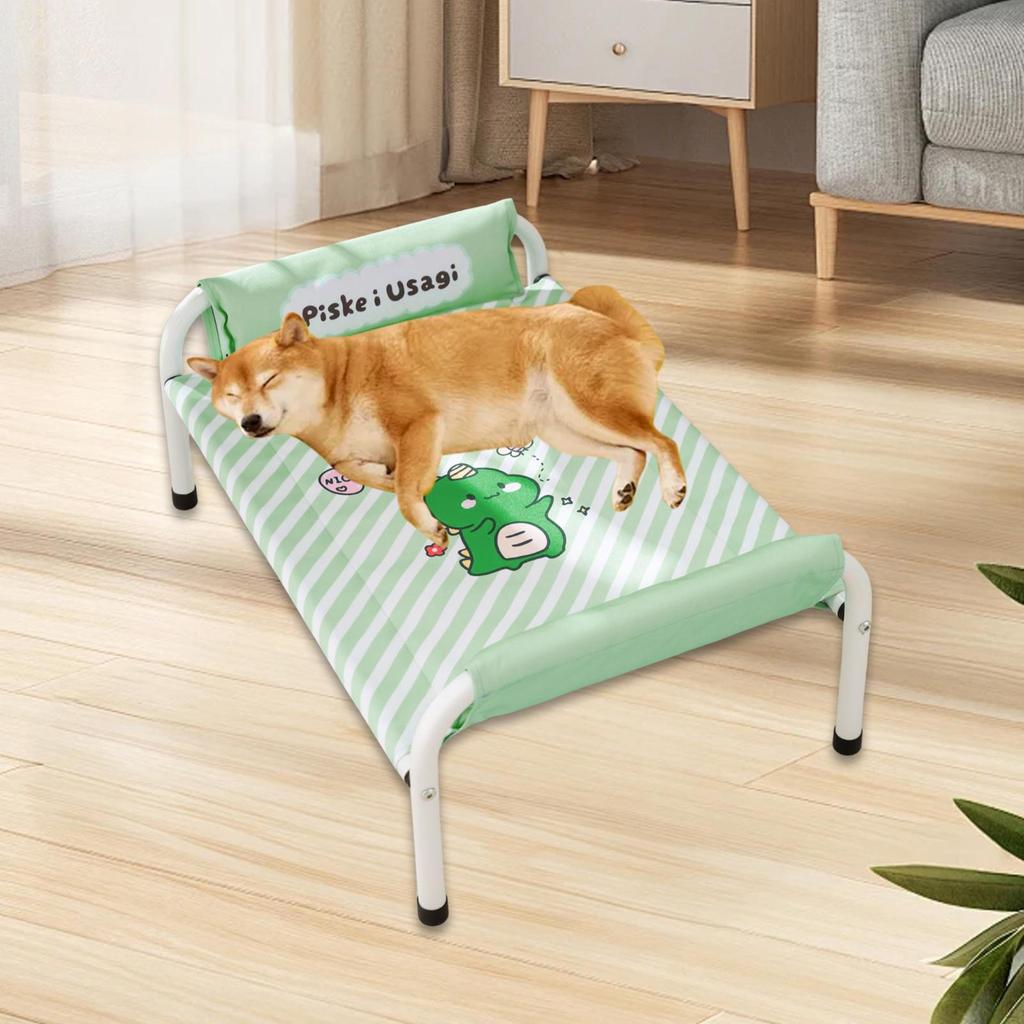 Elevated Dog Bed Pet Metal Frame Hammock Raised Cot for Puppy Kitten Cats Dogs