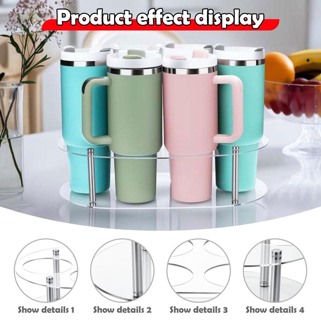 Bekerhouder 6 Sleuven Beker Accessoires Tumbler Houder Organizer Opbergrek voor 20 30 40oz Tafelblad Plank