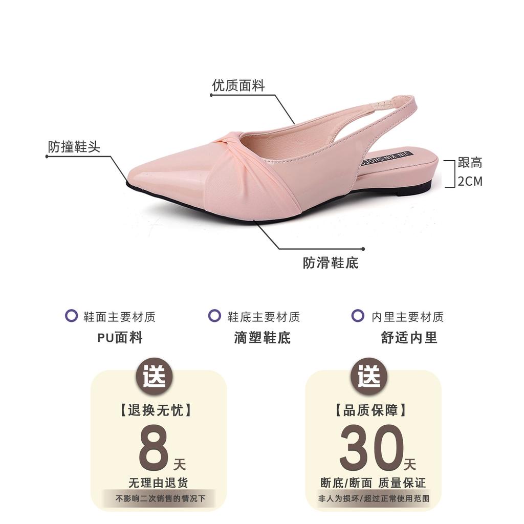Beautiful Design, Pointed Back Strap, Wedge Heel, Bag Head Sandals, Girls' Pink Platform Shoes