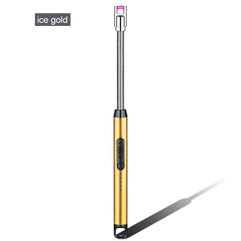 Brichetă electrică pentru grătar cu arc electric de 360°, USB rezistentă la vânt, fără flacără, aprindere cu plasmă, brichete lungi de bucătărie, brichetă cu gaz pentru aragaz cu lumânări