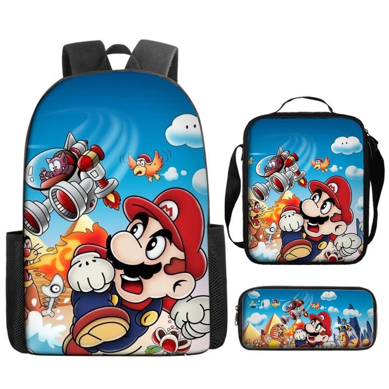 Super Elementary School Bag Cartoon Anime Backpack Mario Backpack Super Satchel