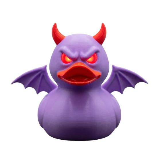 

Фигурка Демонической Утки Напечатанная на 3D-принтере Утка-Дьявол с Красными Рогами Крыльями Летучей Мыши Хэллоуин Готическая Коллекционная Статуэтка Настольный Домашний Декор для Подростков Взрослых