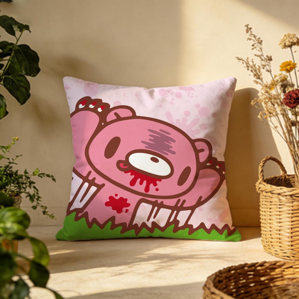 Trendy GGloomy Bearer Cushion Cover Versatile DoubleSided Pillow Case Fit for Sofa Bed Car Daily Decor