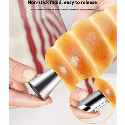 20PCS Croissant Molds Stainless Steel Round Tube Cone Tube Breads Mould Dessert Baking Tools Household Kitchen Bakery Gadgets
