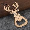 Deer Head Bottle Opener Opener, Creative Beer with Puns "One Outdoor Camping You" Meaning, Zinc Alloy Wedding Favor Gift for Groomsmen 3D
