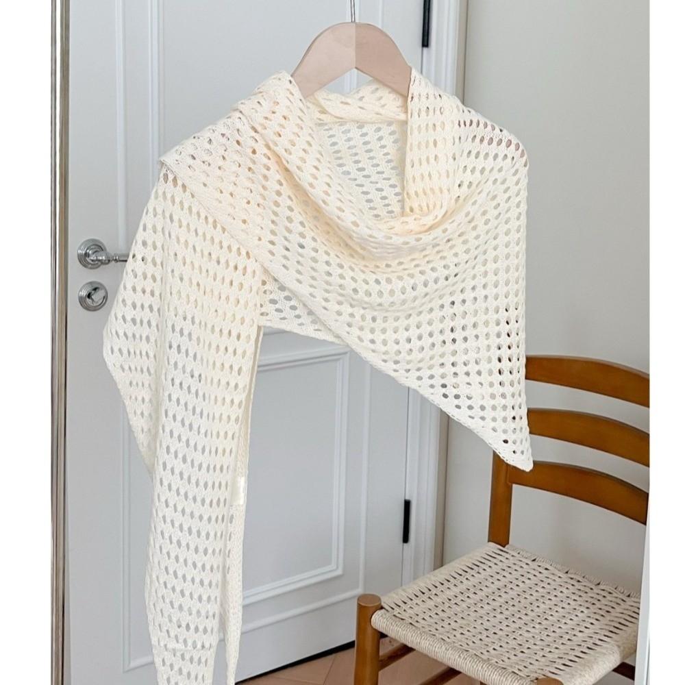 

Breathable Knitted Scarf Hollow Out Women Shawl Wrap Fashion Triangle Scarf Shawl