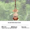 Triangle Wood Lid Car Air Freshener Pendant with Crystal Bead Tassel - Essential Oil Aromatherapy Odor Eliminator.