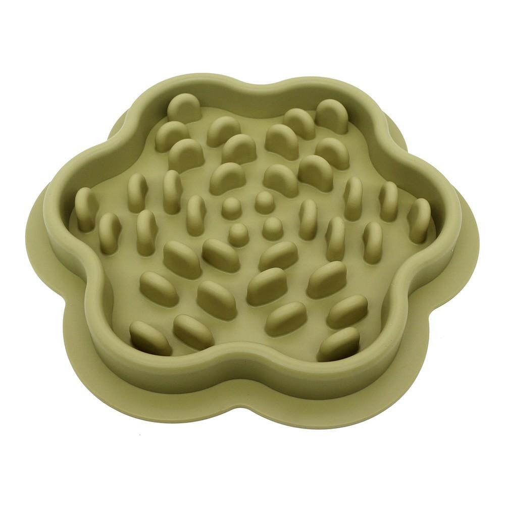 1 Pc Slow Feeder Bowl for Pets - Non-Slip Silicone Mat & Dog Cat Bowl, Anti-Gulping Food Dispenser for Fast Eaters
