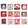 Christmas Party Favors 10Pcs Merry Greeting Cards Set, Folding Cartoon Blank Note Cards, Festive Blessing for Holiday Gift Paperboard