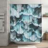 Patricia Oceanic Blue Shower Curtain Waterproof Fabric with Personalized Name  for Bathroom Decor