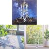 Natural Marbler Moon Crystal Wind Chime With Handcrafted Style For Home Decor