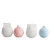 DIY Handmade Concrete Relief Snows Berry Scented Candle Vessel Molds Xmas Decor Christmas Round Ball Jar Silicone Mold With Lids