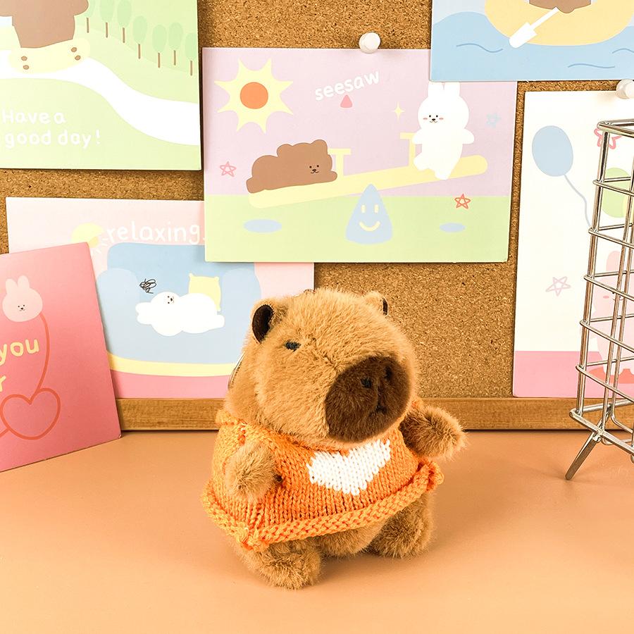 New Love Clothes Kapibala Plush Doll Sweater Capybara Doll Bag Hanging Gift Doll