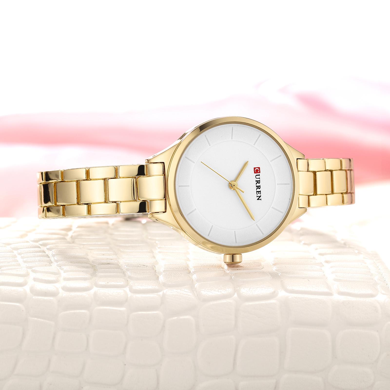 

CURREN 9015 кварцевые часы для женщин, модные женские деловые часы для делового повседневного использования, водонепроницаемые