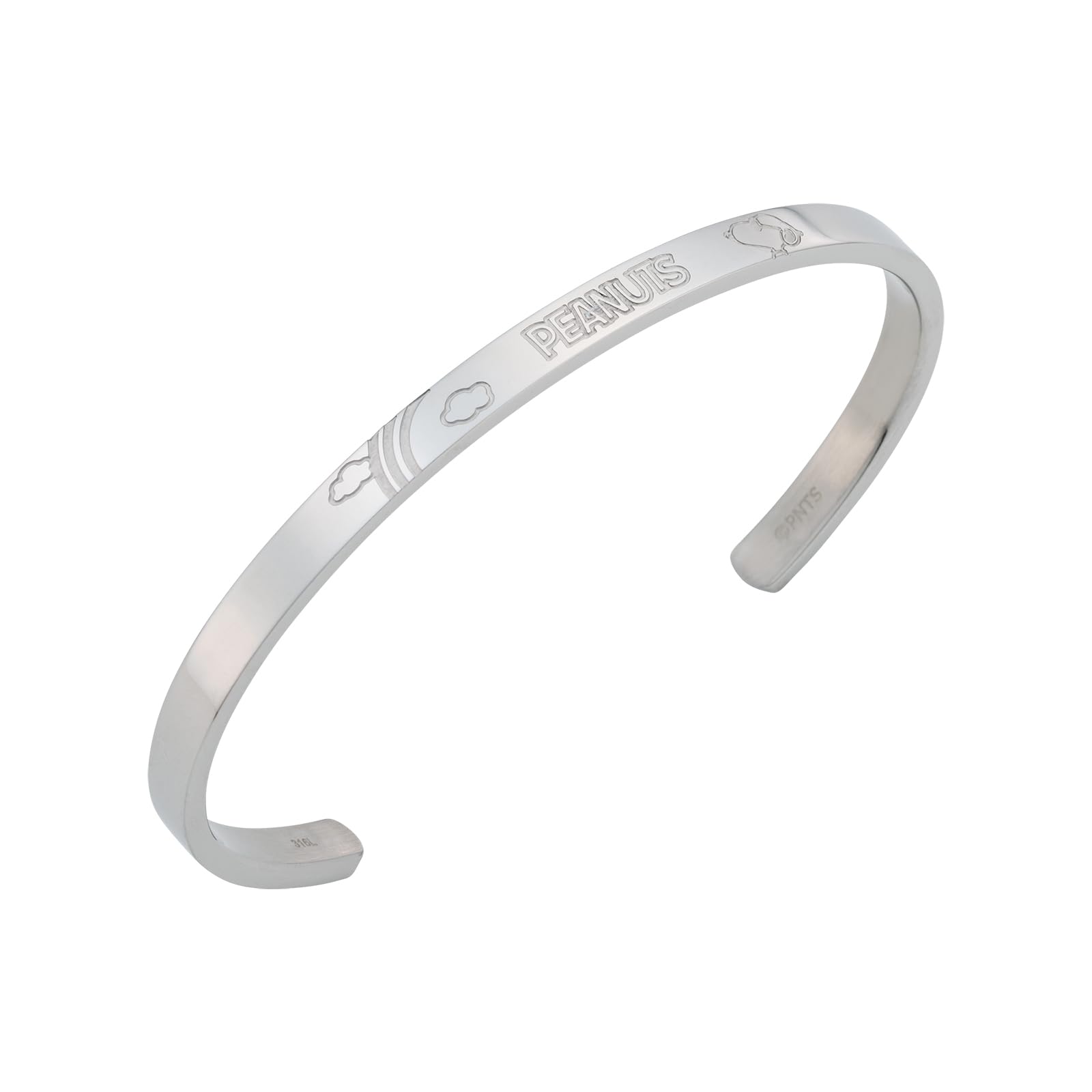 

Snoopy PEANUTS Bangle Surgical Stainless Steel PNST003SV [White Clover]