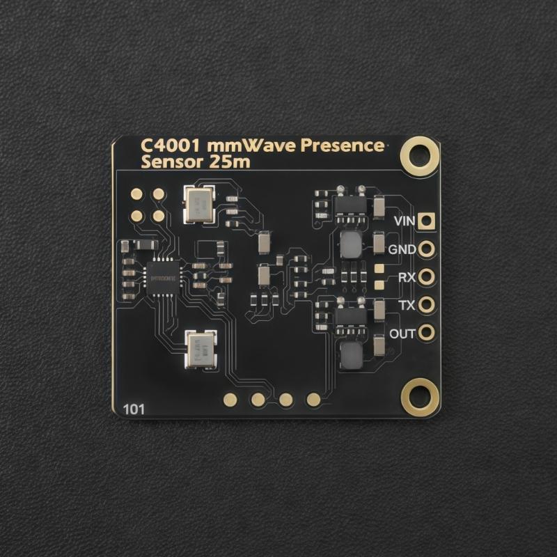 חיישני זיהוי נוכחות אנושית C4001 24GHz ברמת דיוק גבוהה מודול חיישני תנועה מזהה מרחק מהירות עד 25 מטר