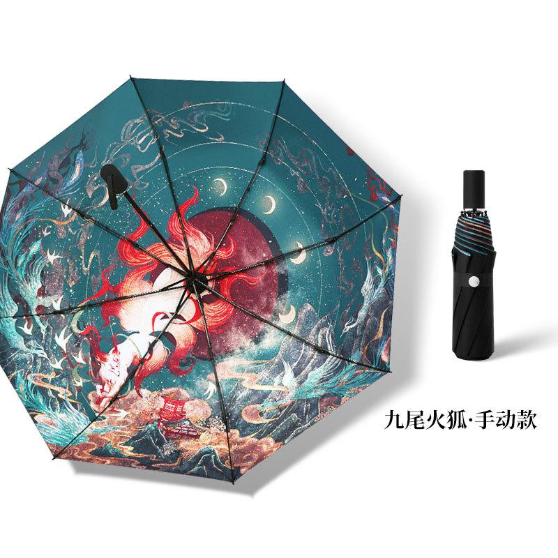 

Новый автоматический антикварный ретро складной виниловый зонт-парасоль плюс зонт 21 inch