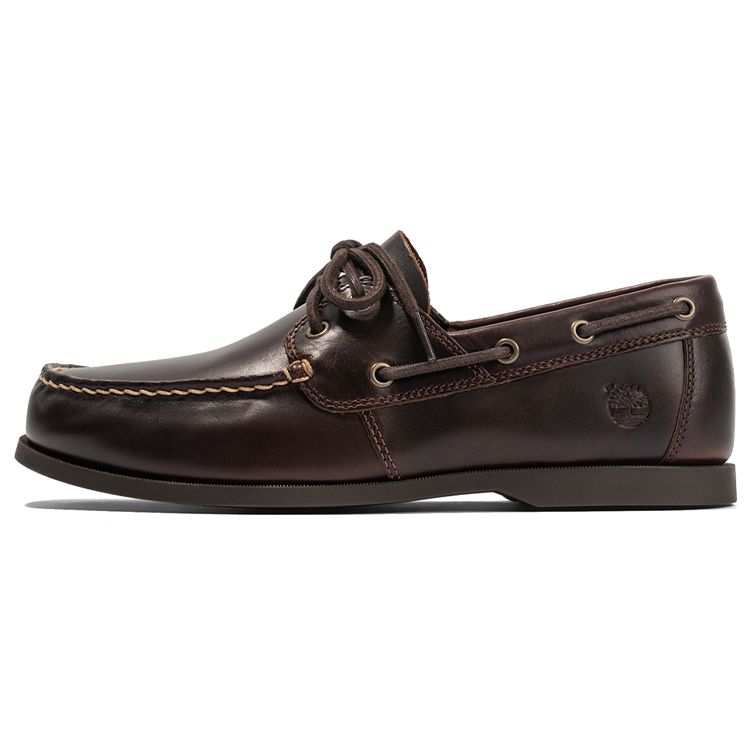 Timberland Cedar Bay Leather Loafers Casual Low-Top Sneakers Men Sneakers Dark-Brown A199I