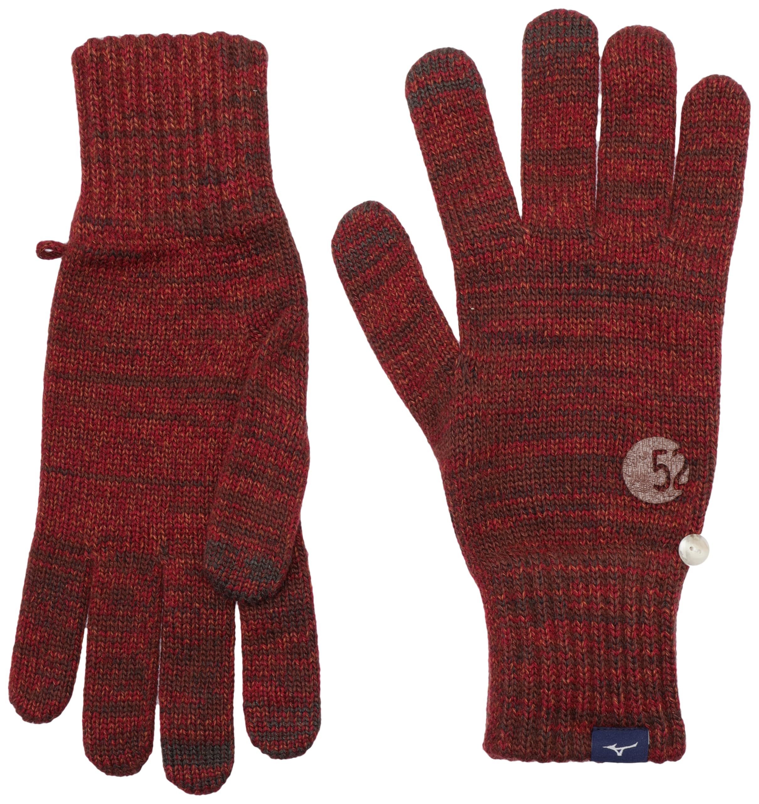 

Mizuno Breath Thermo Knit Glove, Touchscreen Compatible, Moisture-Absorbing and Heat-Generating, Cinnamon Brown, Size B2JY2501, Free Size