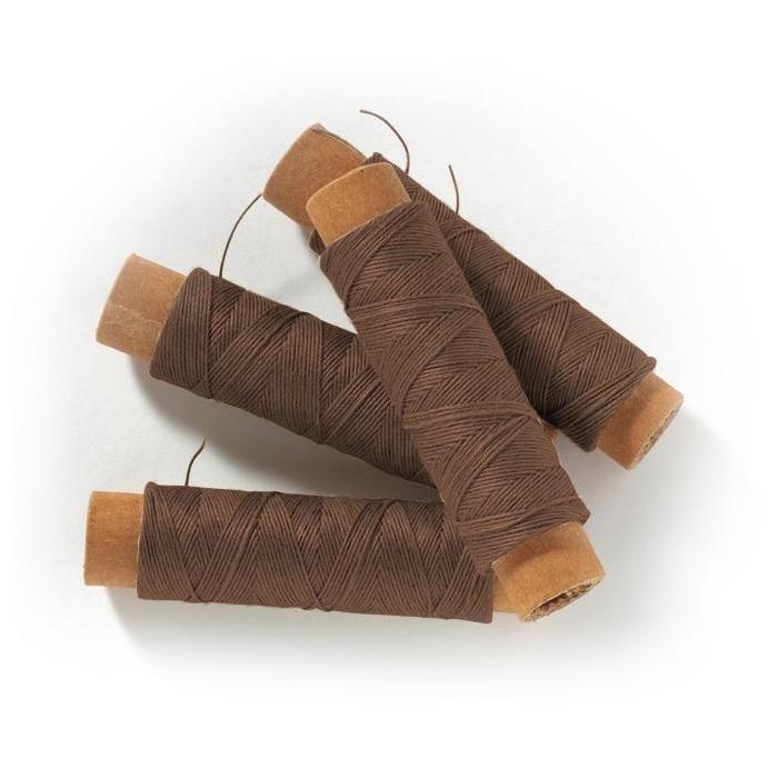 Fils de coton marron ø 0.50 mm par 15 m x2 - accessoires pour maquette de bateau en bois