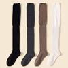 Women Slouchy Over-the-knee Socks Soft Cotton Stretch Thigh High Socks Ribbed Scrunch Tall Boot Socks for Girls