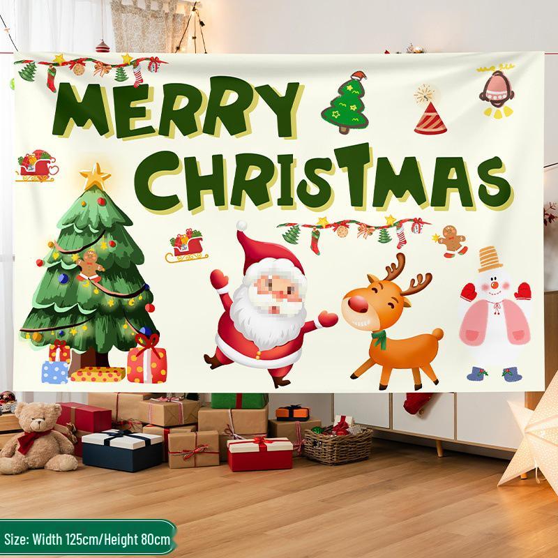 Merry Christmas Banner: Holiday Store Decoration