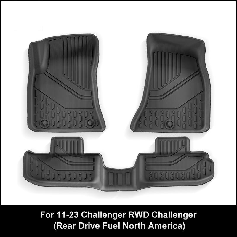 All-Weather TPE Floor Mats for 2011-2023 Dodge Challenger