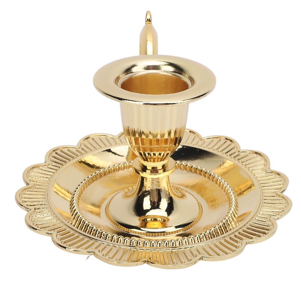 Drip Catcher Tray Taper Candle Holder Handle Stand Handheld Candle Stand  Home Decoration