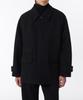 Musinsa Standard Wool Blend Oversized Half Balmacaan Coat [Black]