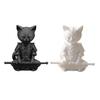 Estatua de Gato Guerrero Escultura de Gato Samurái Impresa en 3D Adorno Animal Caprichoso de Escritorio para Decoración de Mesa Estante de Sala de Estar Regalo para Amantes de los Gatos Coleccionistas