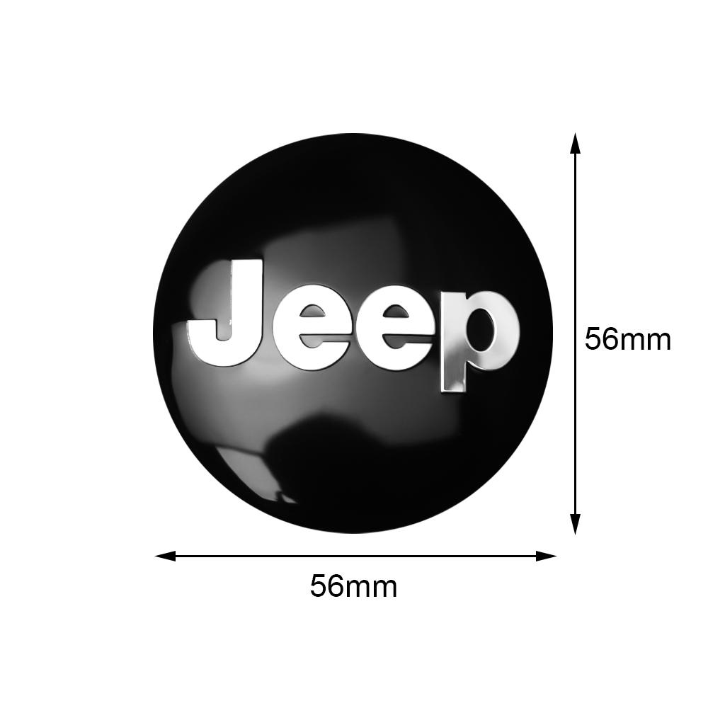 4 Stück 56/60mm Radnabenkappen Aufkleber Auto Emblem Abzeichen Dekoration für Jeep jk Compass Renegade Cherokee Gladiator Patriot Liberty