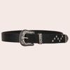 Jeans Decor Y2K Wide Belt Punk PU Leather Waistbands Fashion Star Rivet Waist Belt  Ornament