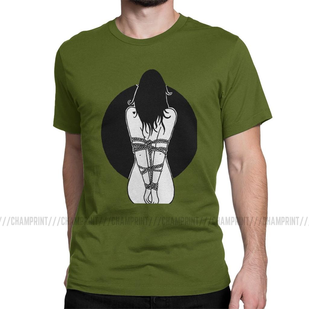 Mens Bind Shibari T Shirt BDSM Dominant Submissive Slave Play Sexy Sub Cotton Clothes Vintage O Neck Tee Shirt Summer TShirt
