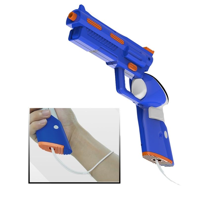 Secure and  ABS Gaming Handle VR Gaming Shooting Grip for Q 3 Virtual Reality Shooting Controller Blue