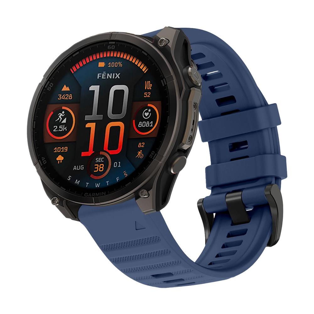 Silicone Outdoor Watch Strap for Garmin Fenix 8 43/47/51MM Waterproof/sweatproof/breathable Watch Strap for 20/22/26mm Quick Fit