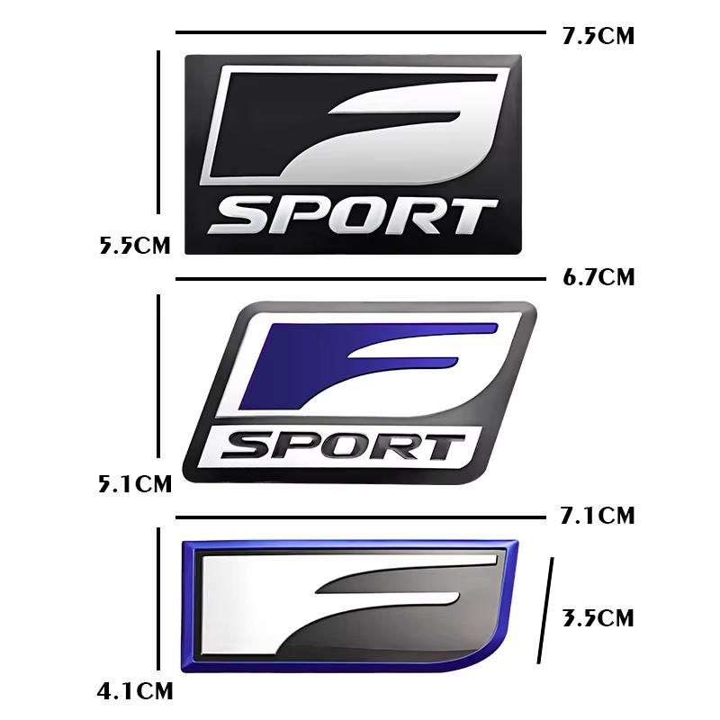 F SPORT Emblem Car Stickers 3D Metal Auto logo Badge Decal For Lexus GS IS LS500h ES260 ES300h RX350h NX260 UX260 LM LC RZ450e T