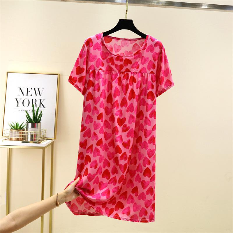 2025 Women's Summer Floral Cotton & Silk Dress - Slimming French Style with Pleated Rayon & Short Sleeves