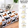 VIKAMA Cute Dachshund Wiener Dog Flannel Fleece Throw Blanket Lightweight Decor Gift for Dog Lovers Teens Men Women Boys Girls