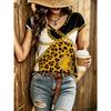 Womens V-Neck Short Sleeve Loose T-Shirt With Colorful Polka Dot Print Casual Oversized Top Daily Wear