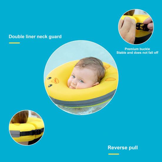 Baby Swim Neck Float Non-Inflatable Anti-overturn Adjustable Summer Swimming Pool 0-6 Months